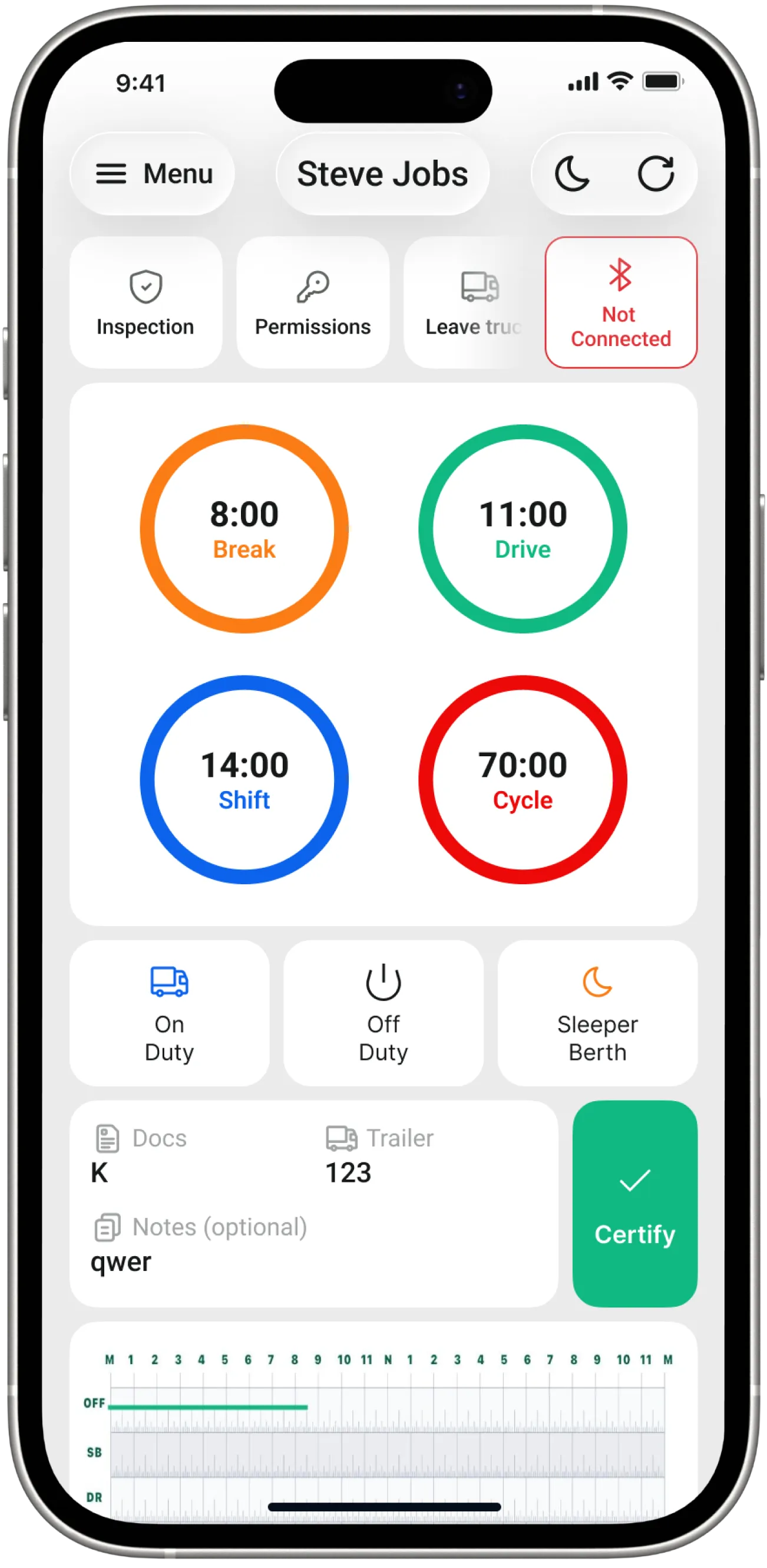 Mobile telematics app preview